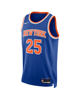 Mikal Bridges #25 Maillot icône bleu des New York Knicks
