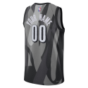 Maillot personnalisé Brooklyn Nets gris City Edition