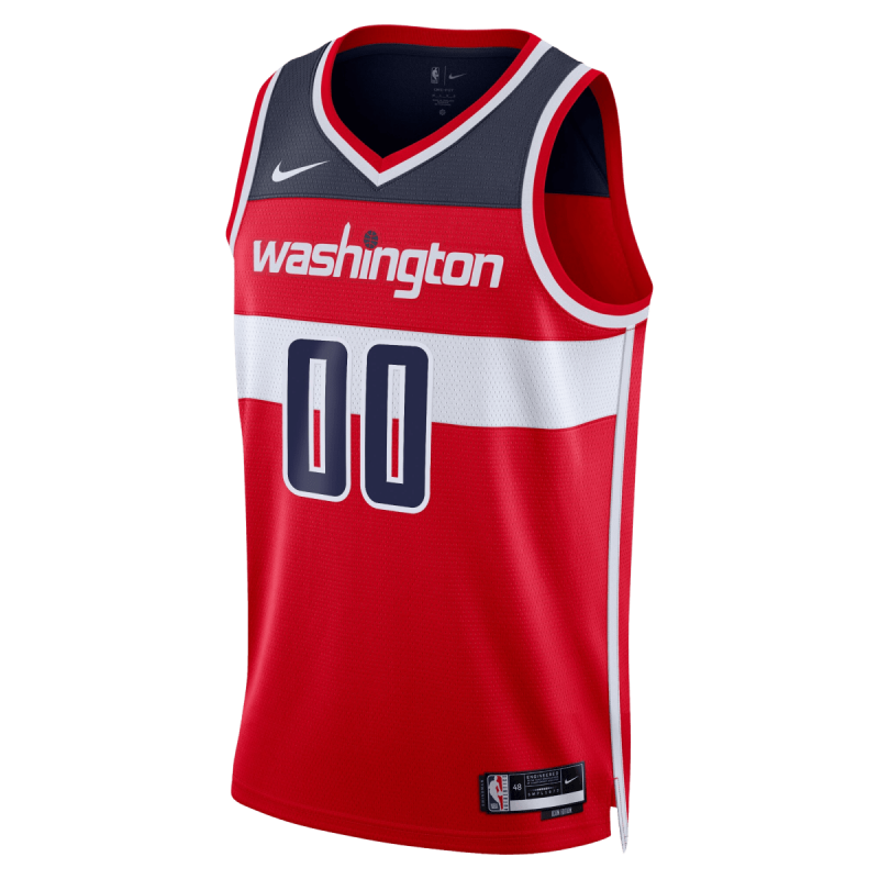 Maillot personnalisé avec icône rouge des Washington Wizards