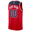 Maillot personnalisé avec icône rouge des Washington Wizards