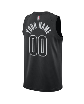 Maillot de déclaration noir personnalisé des Brooklyn Nets