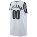 Maillot personnalisé de l'association blanche des Brooklyn Nets