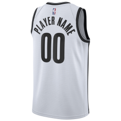 Maillot personnalisé de l'association blanche des Brooklyn Nets
