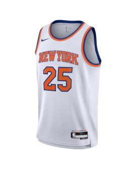 Mikal Bridges #25 Maillot de l'association blanche des New York Knicks