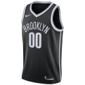 Maillot personnalisé icône noire des Brooklyn Nets