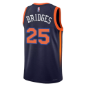 Mikal Bridges #25 Maillot de basket-ball New York Knicks Navy Statement