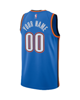 Maillot personnalisé Oklahoma City Thunder Blue Icon