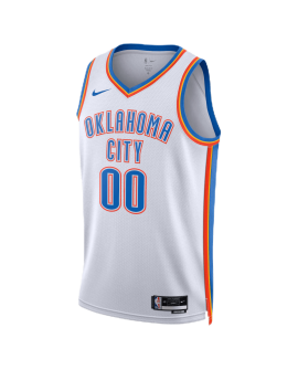 Maillot personnalisé de l'association blanche du Thunder d'Oklahoma City