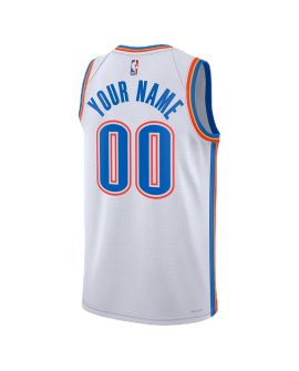Maillot personnalisé de l'association blanche du Thunder d'Oklahoma City