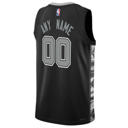 Maillot de déclaration noir personnalisé des San Antonio Spurs