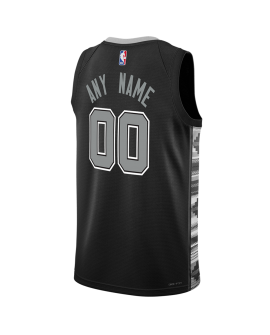 Maillot de déclaration noir personnalisé des San Antonio Spurs