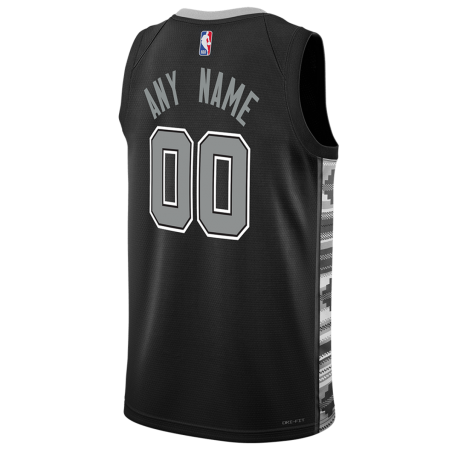 Maillot de déclaration noir personnalisé des San Antonio Spurs