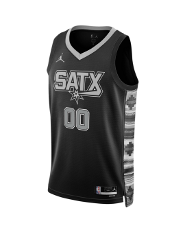 Maillot de déclaration noir personnalisé des San Antonio Spurs