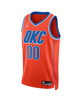 Maillot personnalisé Oklahoma City Thunder Orange Statement