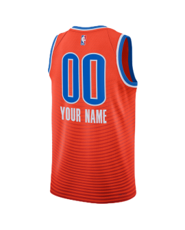 Maillot personnalisé Oklahoma City Thunder Orange Statement