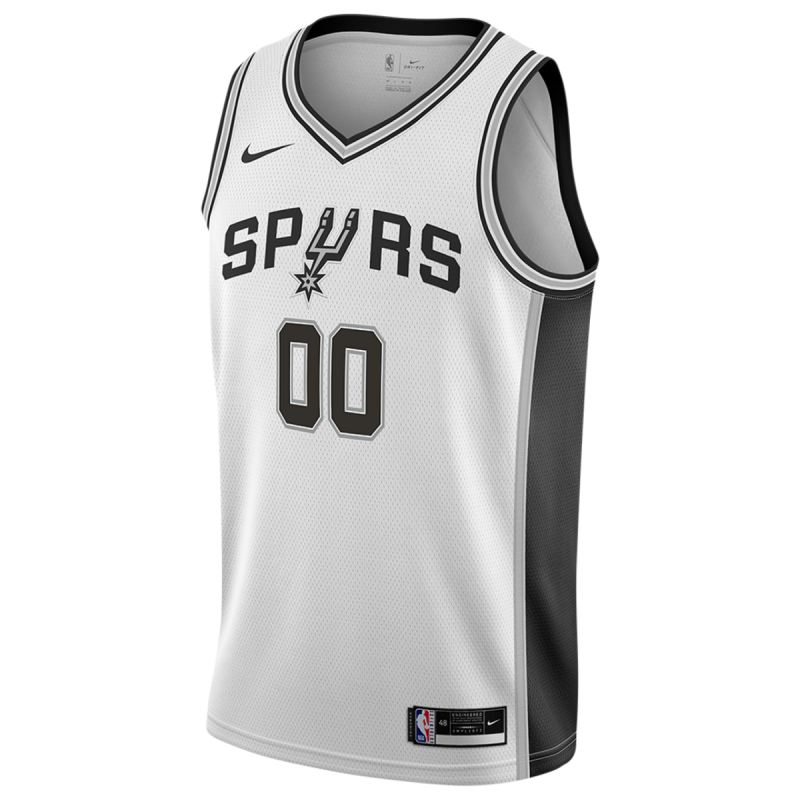 Maillot personnalisé de l'association blanche des San Antonio Spurs