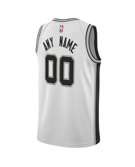 Maillot personnalisé de l'association blanche des San Antonio Spurs