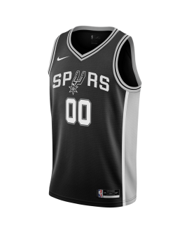 Maillot personnalisé icône noire des San Antonio Spurs