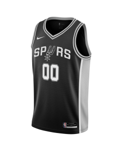 Maillot personnalisé icône noire des San Antonio Spurs