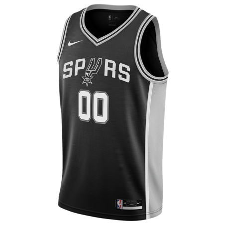 Maillot personnalisé icône noire des San Antonio Spurs