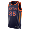 Mikal Bridges #25 Maillot de basket-ball New York Knicks Navy Statement