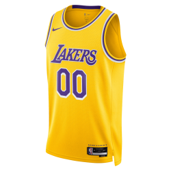 Maillot personnalisé édition icône jaune des Lakers de Los Angeles