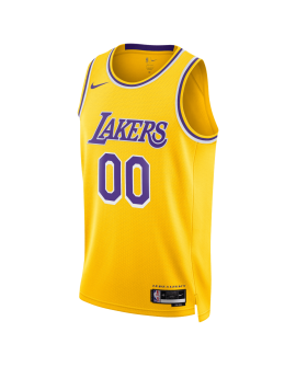 Maillot personnalisé édition icône jaune des Lakers de Los Angeles