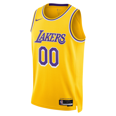 Maillot personnalisé édition icône jaune des Lakers de Los Angeles