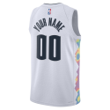 Maillot personnalisé Denver Nuggets White City Edition personnalisé