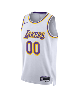 Maillot personnalisé de l'association blanche des Lakers de Los Angeles
