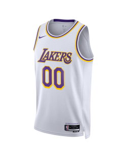 Maillot personnalisé de l'association blanche des Lakers de Los Angeles