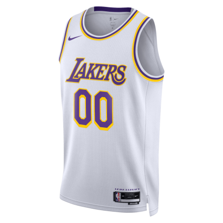 Maillot personnalisé de l'association blanche des Lakers de Los Angeles