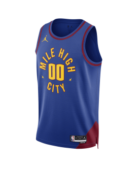 Maillot personnalisé avec déclaration bleue des Denver Nuggets