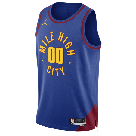 Maillot personnalisé avec déclaration bleue des Denver Nuggets