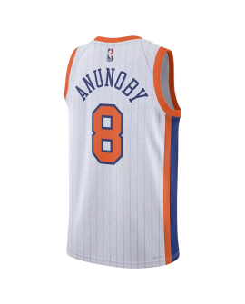 Maillot OG Anunoby #8 New York Knicks White City Edition