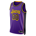 Maillot de déclaration violet personnalisé des Los Angeles Lakers