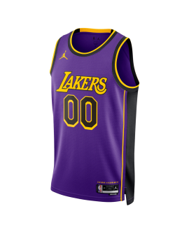 Maillot de déclaration violet personnalisé des Los Angeles Lakers