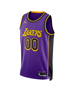Maillot de déclaration violet personnalisé des Los Angeles Lakers