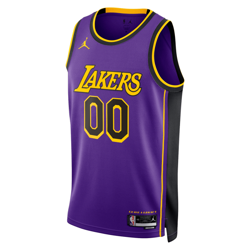 Maillot de déclaration violet personnalisé des Los Angeles Lakers