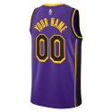 Maillot de déclaration violet personnalisé des Los Angeles Lakers