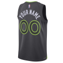 Maillot personnalisé Minnesota Timberwolves Charcoal Statement