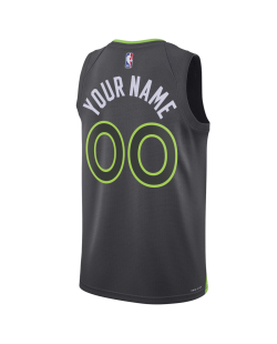 Maillot personnalisé Minnesota Timberwolves Charcoal Statement