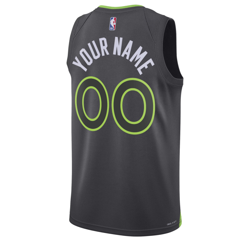 Maillot personnalisé Minnesota Timberwolves Charcoal Statement