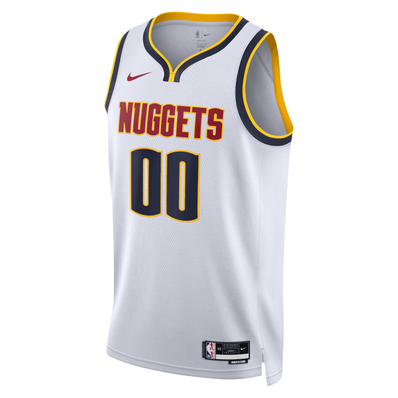 Maillot personnalisé Denver Nuggets White Association personnalisé
