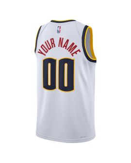 Maillot personnalisé Denver Nuggets White Association personnalisé