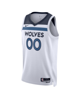 Maillot personnalisé de l'association blanche des Minnesota Timberwolves