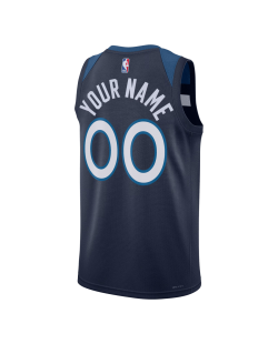 Maillot personnalisé icône de la marine des Minnesota Timberwolves