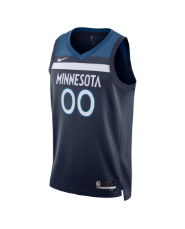 Maillot personnalisé icône de la marine des Minnesota Timberwolves