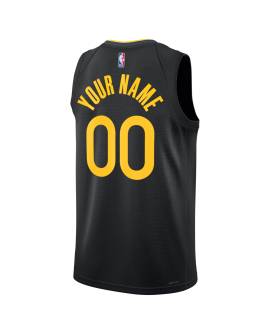 Maillot de déclaration noir personnalisé des Golden State Warriors