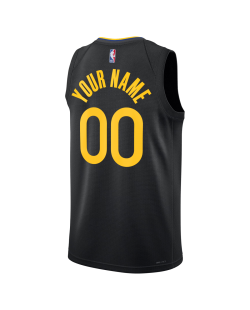 Maillot de déclaration noir personnalisé des Golden State Warriors